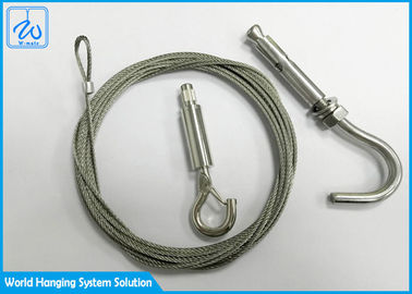 Kit accrochant de bouclage de suspension de fil d'extrémité de câble métallique d'avions avec la pince de câble de crochet